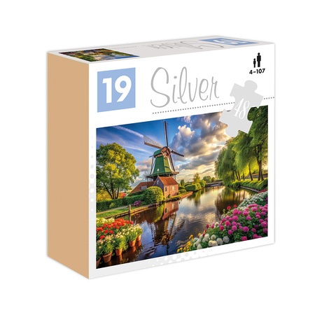 Puzzle dla seniora wiatrak seria silver 48 elementów